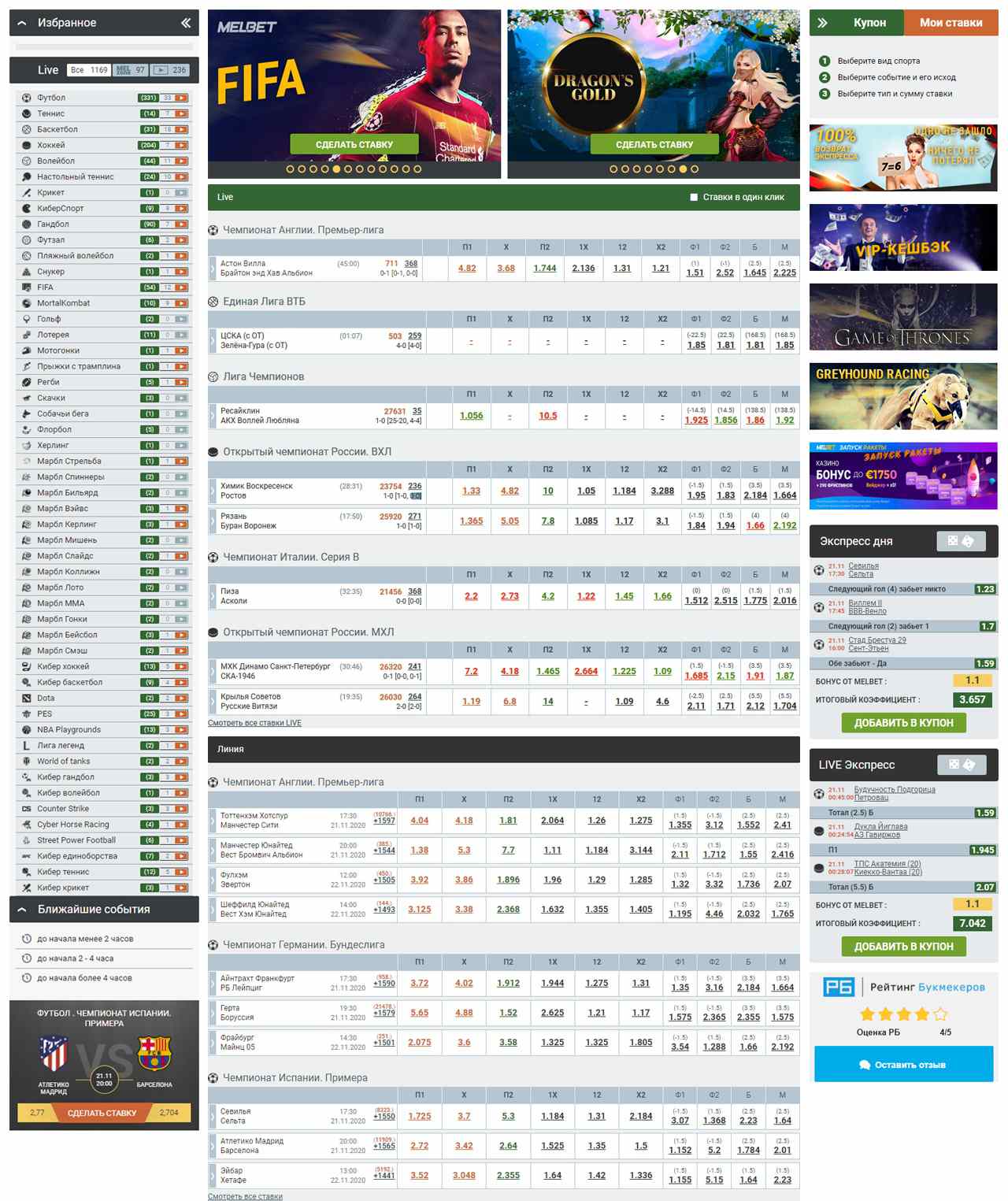 Бук контора MELBET